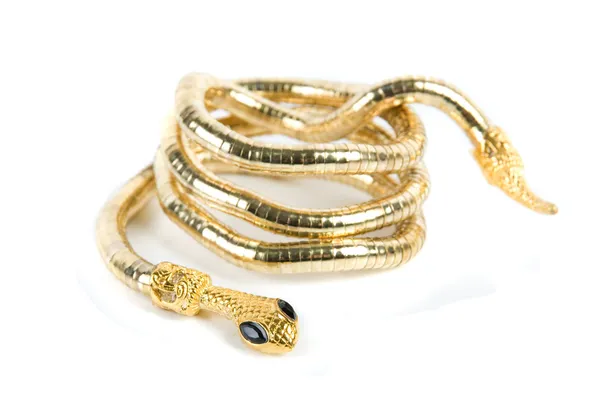 Bracciale serpente d'oro — Foto Stock