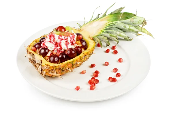 Pineapple fruit ice-cream cocktail — Stock Photo, Image