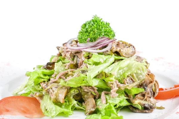 Salat mit Zunge — Stockfoto