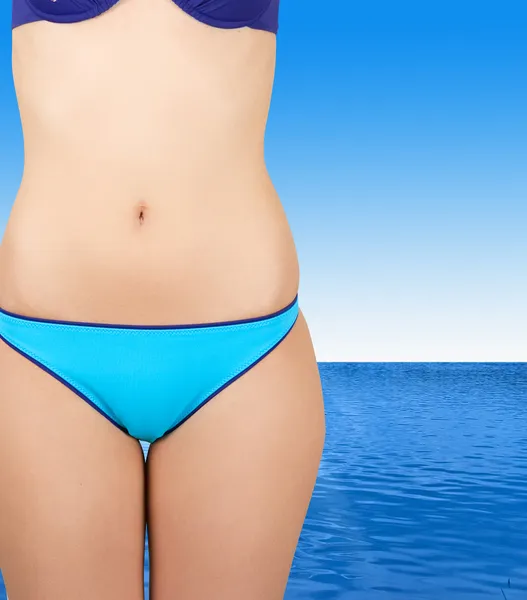 Blue bikini — Stock Photo, Image
