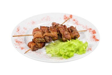 Kebab from chicken liver clipart