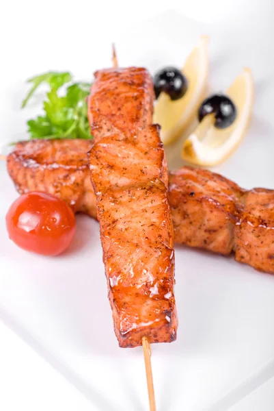 Kebab di salmone — Foto Stock