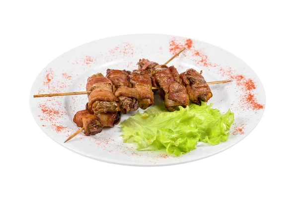 Kebab from chicken liver — Stock Photo, Image