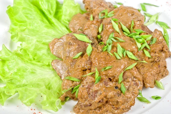 Fried liver of a rabbit