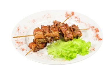 Kebab from chicken liver clipart