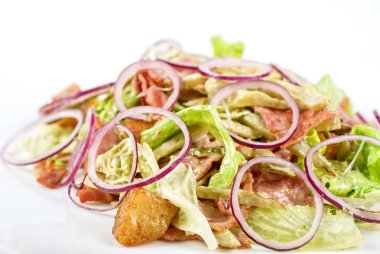 fırında sebzeli et soğan salata