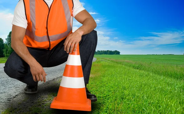 Road worker — Stock Photo, Image