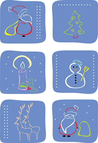 Conjunto de ícones de inverno — Vetor de Stock