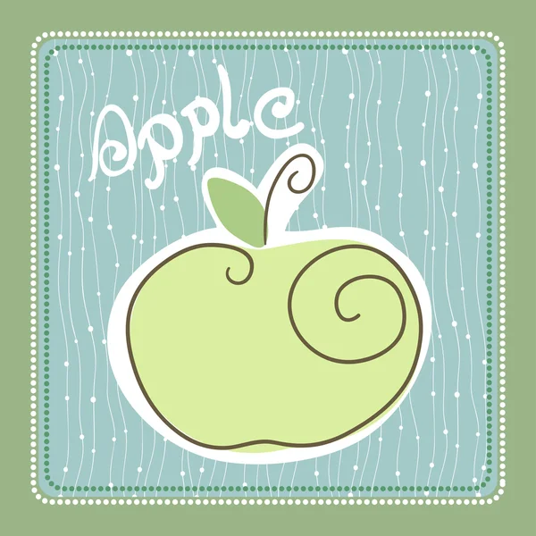 Jabłko karta — Wektor stockowy