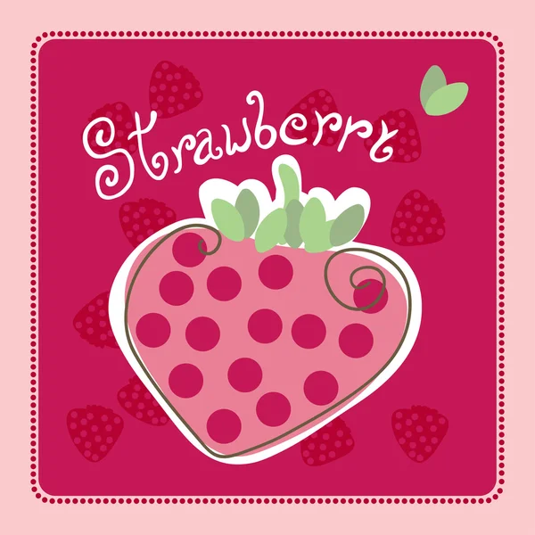 Carte fraise — Image vectorielle