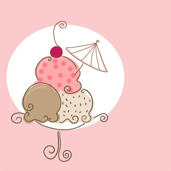 Romantik dondurma — Stok Vektör