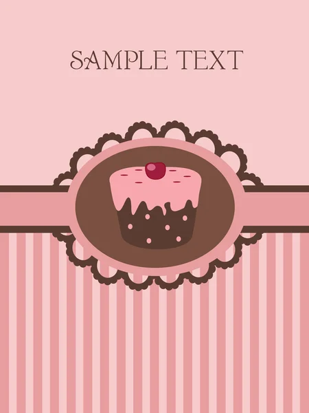 Design de cupcake vintage — Image vectorielle