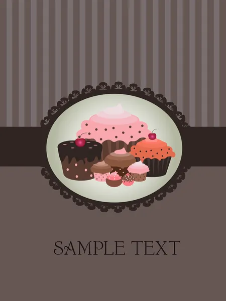 Design de cupcake —  Vetores de Stock