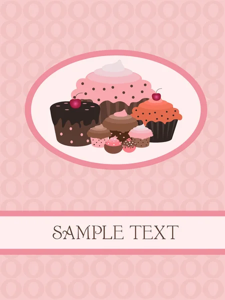 Cupcake design — Stock vektor
