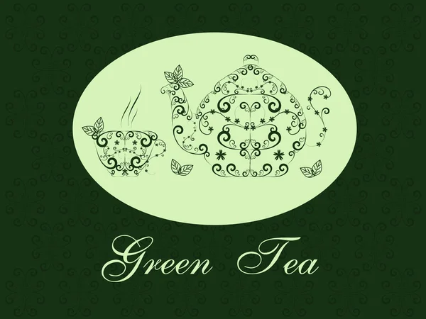 Thé vert — Image vectorielle