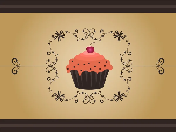 Cupcake tasarım — Stok Vektör