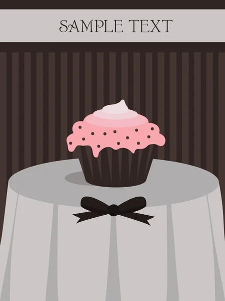 Cupcake på bordet — Stock vektor