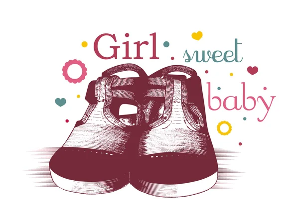 Baby girl design — Vector de stoc