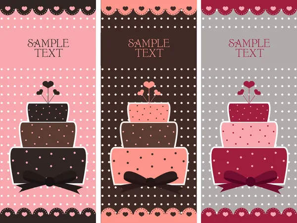 Bannières de gâteau — Image vectorielle