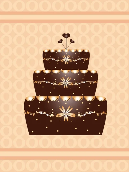 Chocolat gâteau fond — Image vectorielle