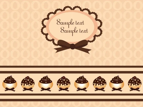 Čokoládový cupcake design — Stockový vektor