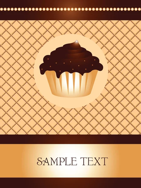 Wafer cupcake design — Stock vektor