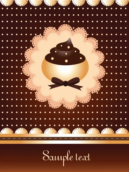 Diseño de cupcake punteado — Archivo Imágenes Vectoriales