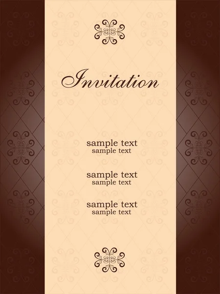 Elegantní Pozvánka — Stockový vektor