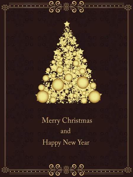 ビンテージのクリスマス カード — ストックベクタ