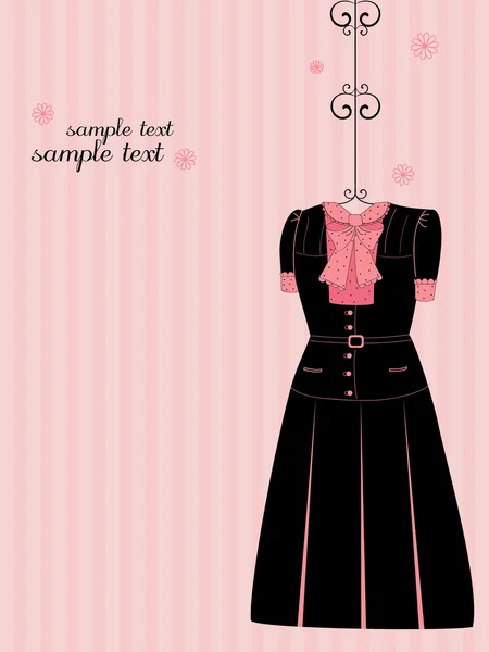 Vintage-Kleid — Stockvektor