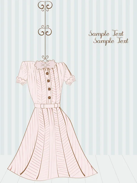 Vintage-Kleid — Stockvektor