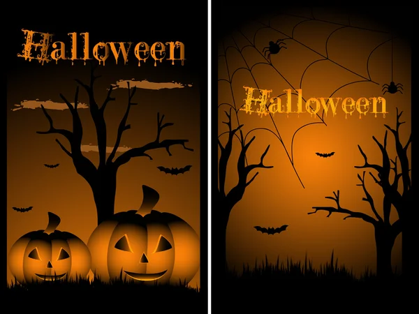 Banners de Halloween — Vetor de Stock