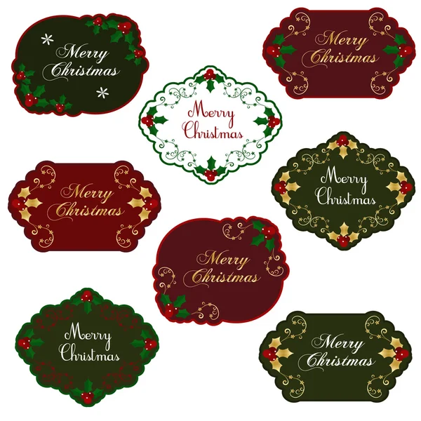 Christmas vintage labels — Stock Vector