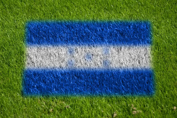 Прапор Гондурасу на траві — стокове фото