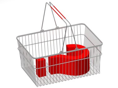 Concept shopping basket clipart