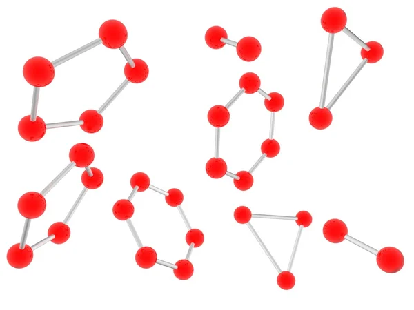 Set molekulák — Stock Fotó