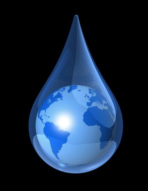 Earth water drop clipart