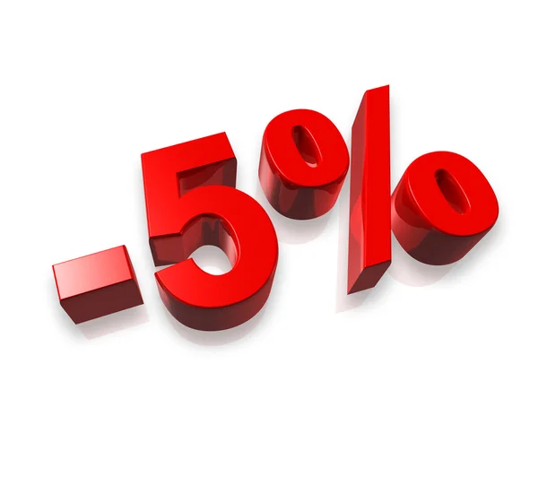 5% fünf Prozent — Stockfoto
