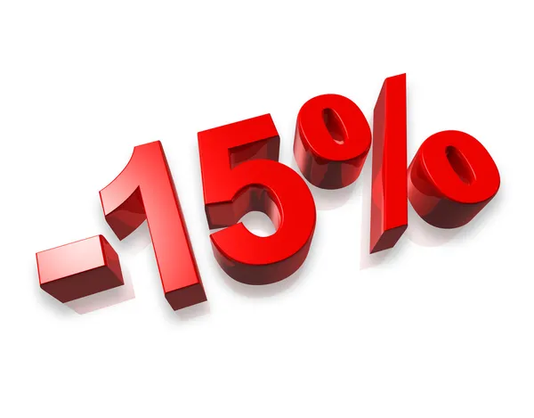 15% vijftien procent — Stockfoto