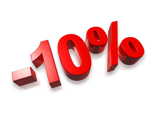 10% ten percent — Stock Photo, Image