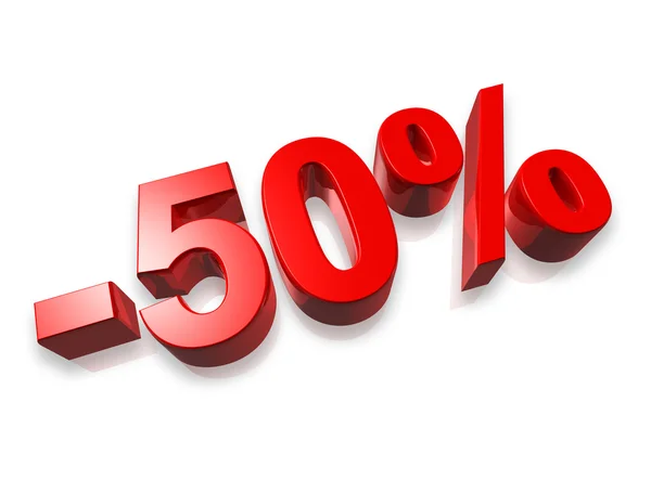 50% 50% — Fotografia de Stock