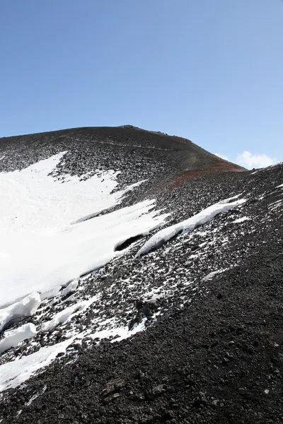 Detalhe da cratera Etna do monte do vulcão — Fotografia de Stock