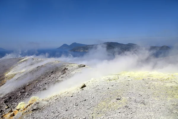Krater wulkanu Vulcano — Zdjęcie stockowe
