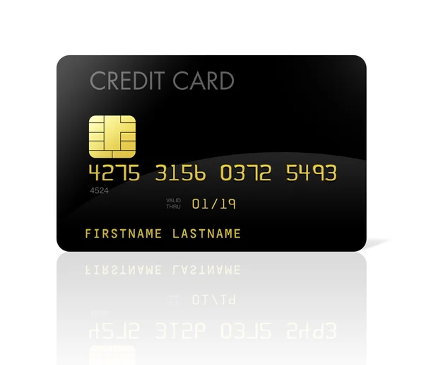 Schwarze Kreditkarte — Stockfoto