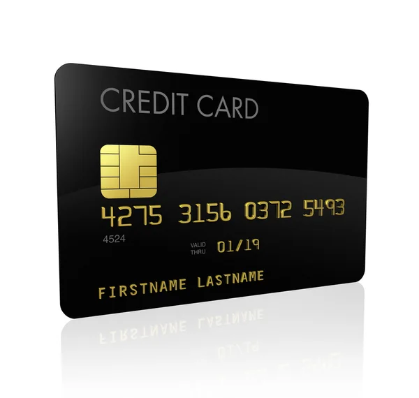 Zwarte creditcard — Stockfoto