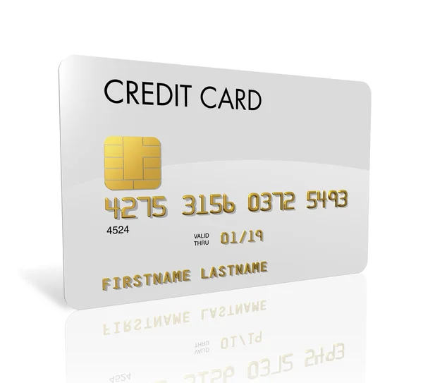 Белая кредитная карта — стоковое фото