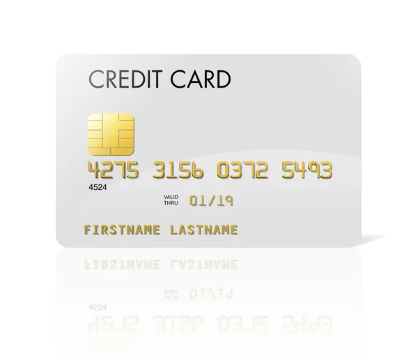 Witte creditcard — Stockfoto
