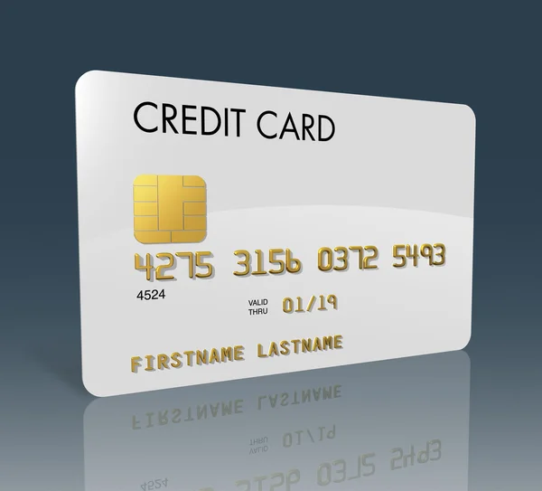 Белая кредитная карта — стоковое фото