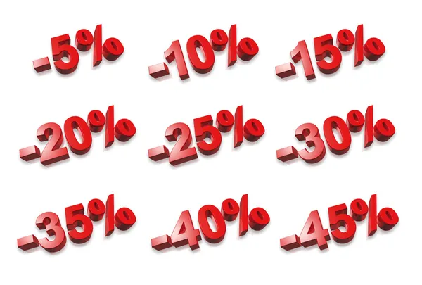 stock image 3D percent numbers - %