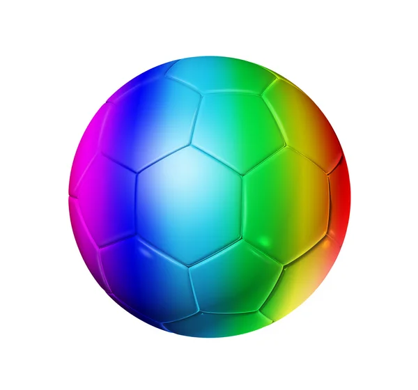 Gökkuşağı futbol futbol topu — Stok fotoğraf